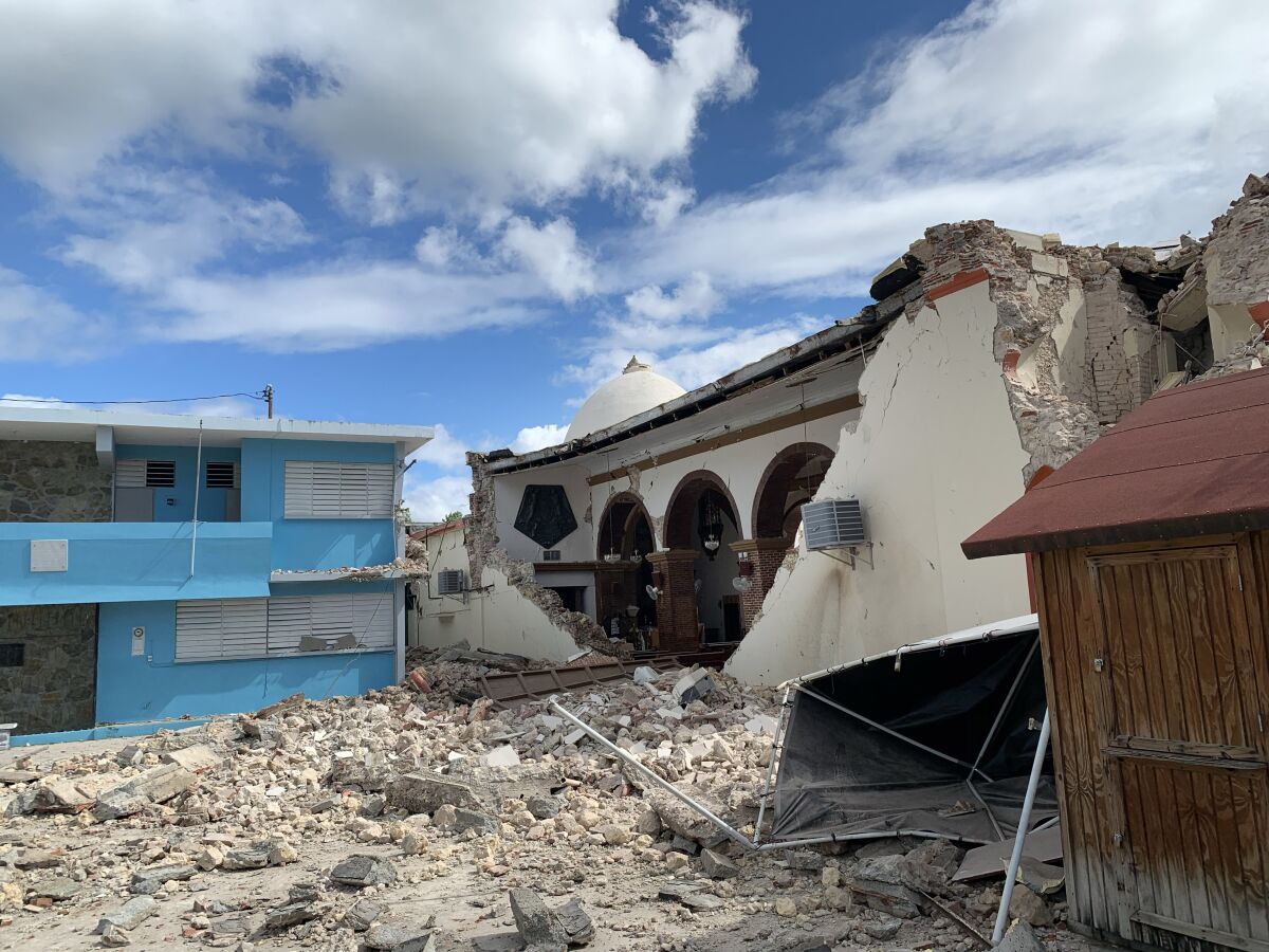 Parroquia Inmaculada Concepción church was heavily damaged after a magnitude 6.4 earthquake hit just south of the island in Guayanilla, Puerto Rico.