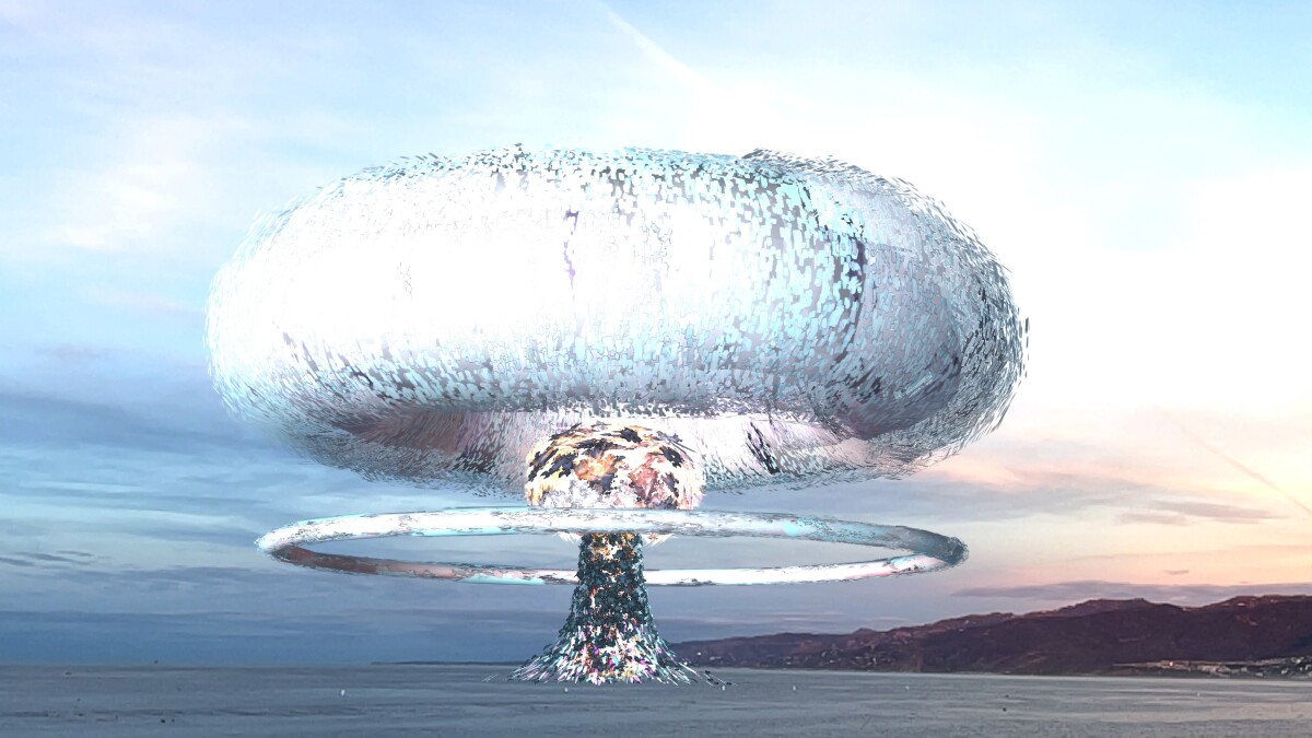 Why is an AR mushroom cloud exploding over the Santa Monica Pier? Anything goes during Frieze Week Why is an AR mushroom cloud exploding over the Santa Monica Pier? Anything goes during Frieze Week
