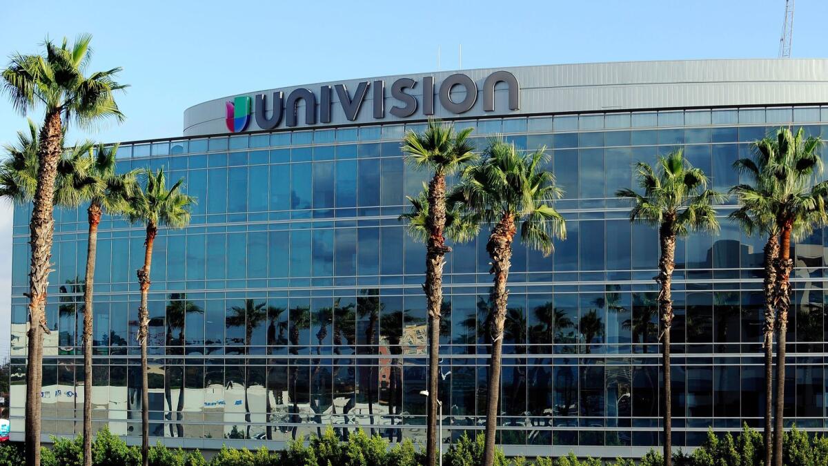 The Univision building in Los Angeles.