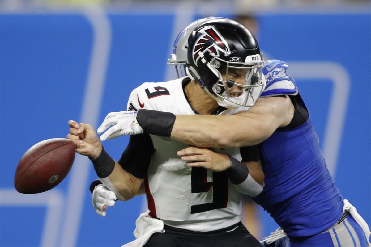 Atlanta Falcons baffled by offensive collapse in 20-6 loss to Detroit Lions  - The San Diego Union-Tribune