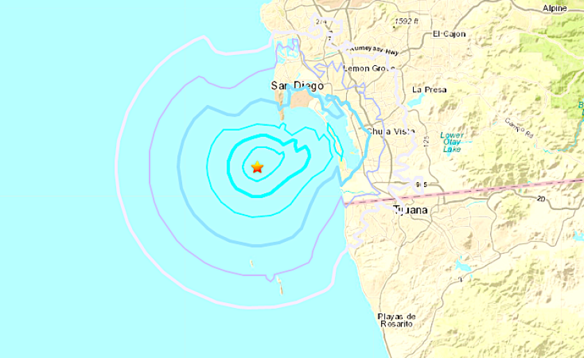 El temblor de 3.2 grados se produjo en San Diego el sábado por la mañana.