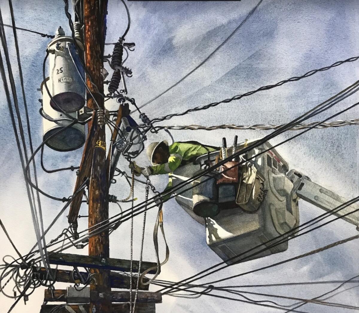 Point Loma resident Ken Goldman will show “Line and Space 10” in the San Diego Watercolor Society International Exhibition.