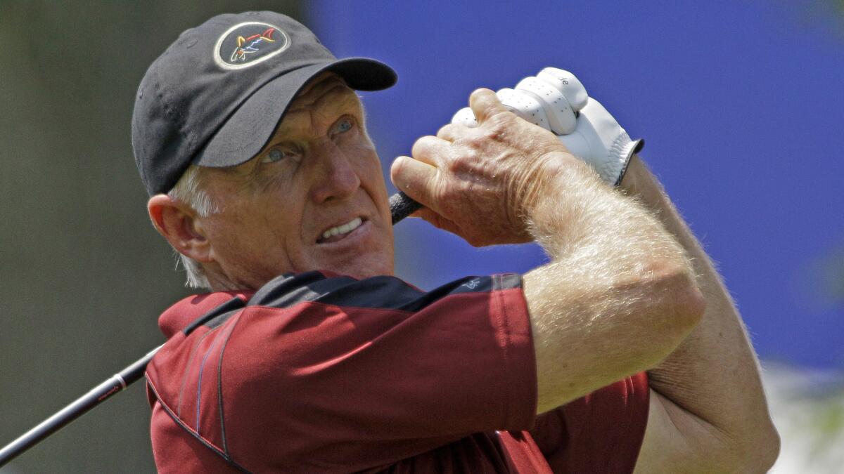 Greg Norman suffered an injury to his left hand after an accident with a chainsaw.