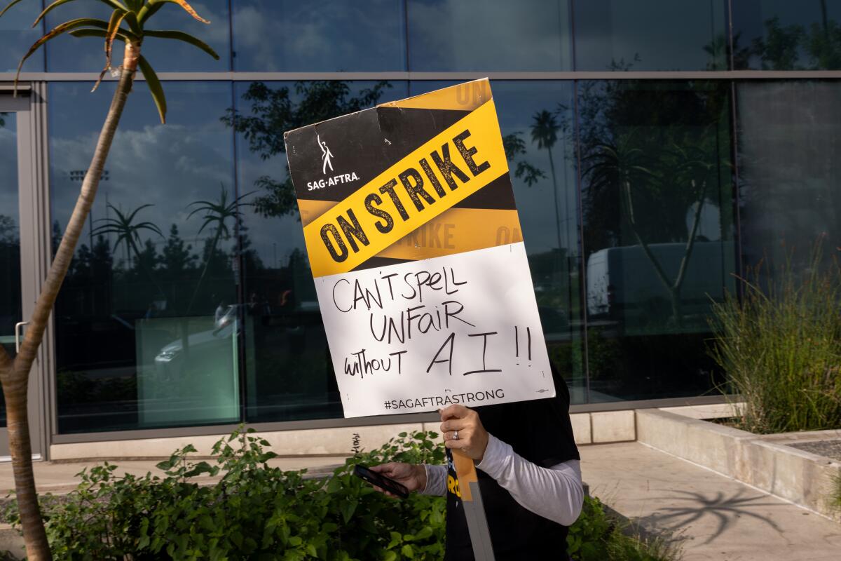 a sign from the SAG-AFTRA strike of 2023