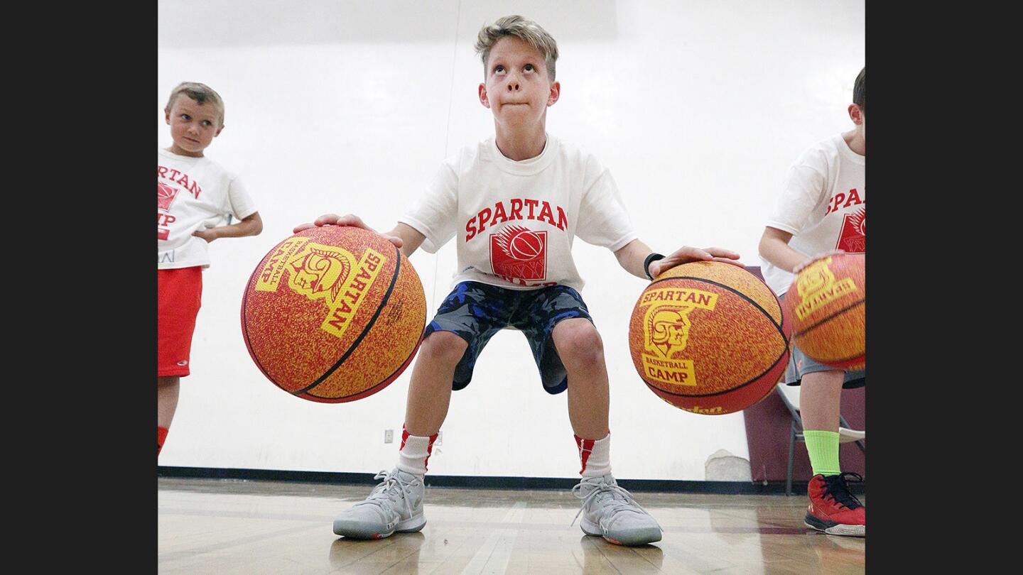 Photo Gallery: Annual Spartan basketball camp at La Cañada High School