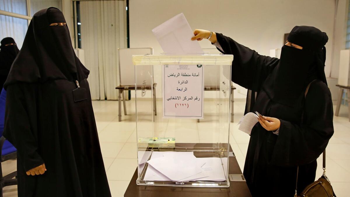 On Dec. 12, 2015, women went to the polls for the first time in Saudi Arabia.