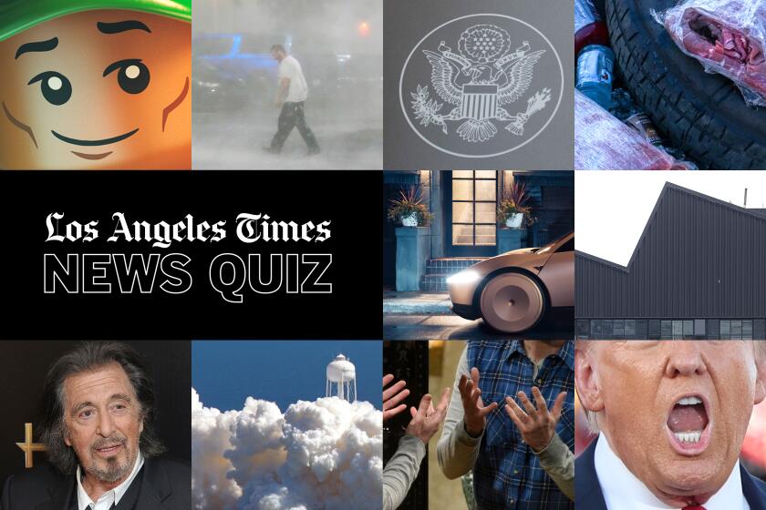 A collection of photos from this week's news quiz.