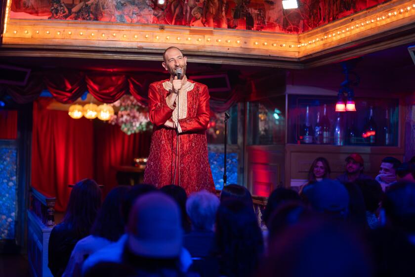 Ari Shaffir on stage for his new show "The End" which premiered Thursday on YouTube