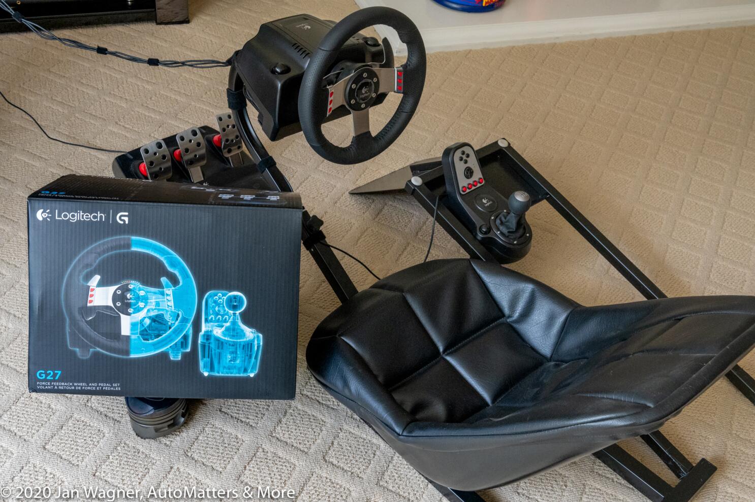 Logitech G27 Force Feedback Wheel, shifter and pedals