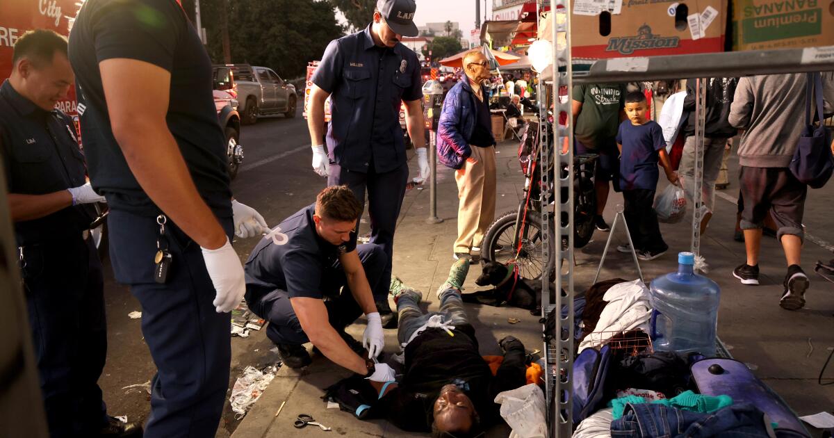Column: At LAFD Station 11, one of the busiest in the nation, few fir...
