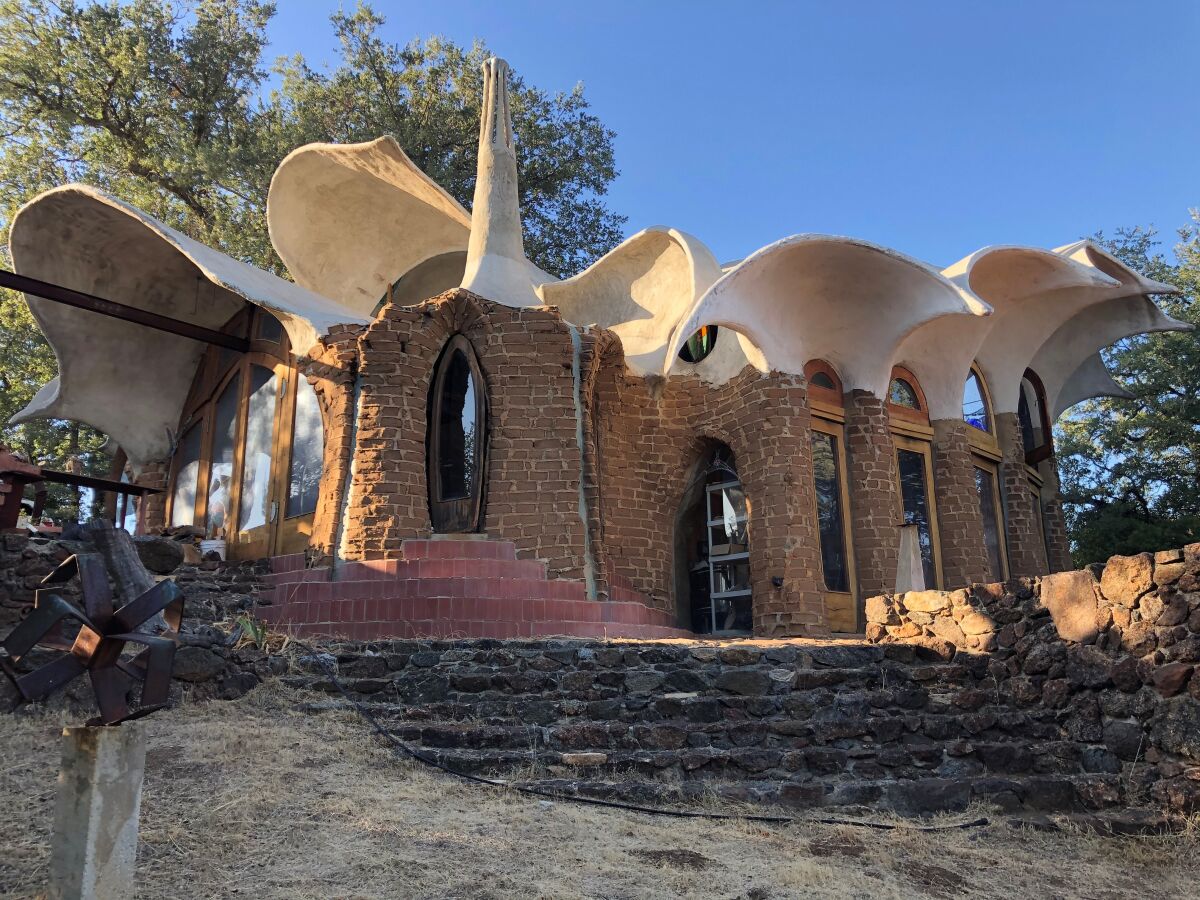 The art studios building at the James and Anne Hubbell's Ilan-Lael Foundation property in Santa Ysabel.  