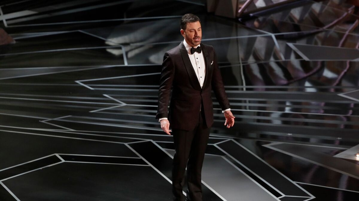 Jimmy Kimmel during the telecast of the 90th Academy Awards on Sunday, March 4, 2018 in the Dolby Theatre at Hollywood & Highland Center in Hollywood, CA.
