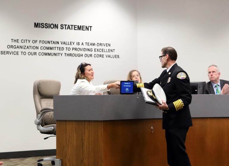 Chris Nigg sworn in as Fountain Valley’s fire chief - Los Angeles Times