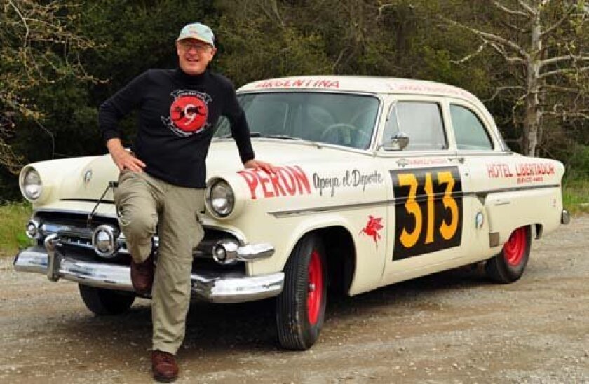 Howard Singer with his 1954 Ford (the Juan Peron-sponsored) Pan Americana Road Race. Photo: Courtesy