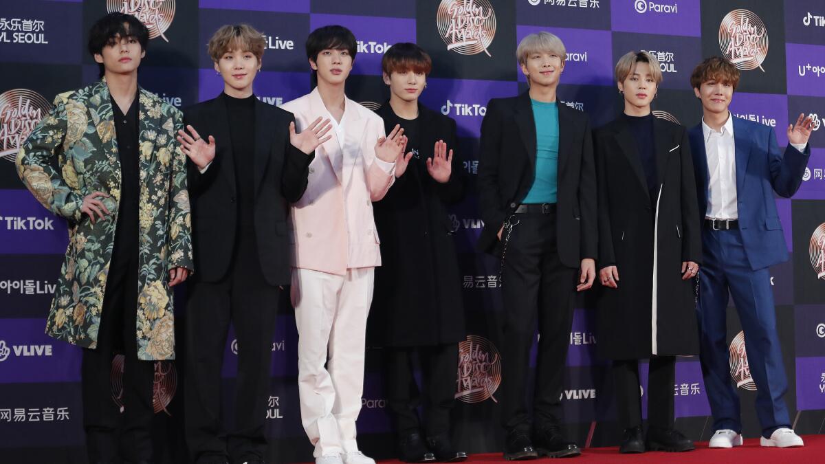 BTS All Wore Top Coats on the 2020 Grammys Red Carpet