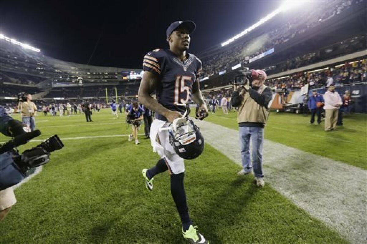 Bears WR Marshall fined $10,500 for green shoes - The San Diego  Union-Tribune