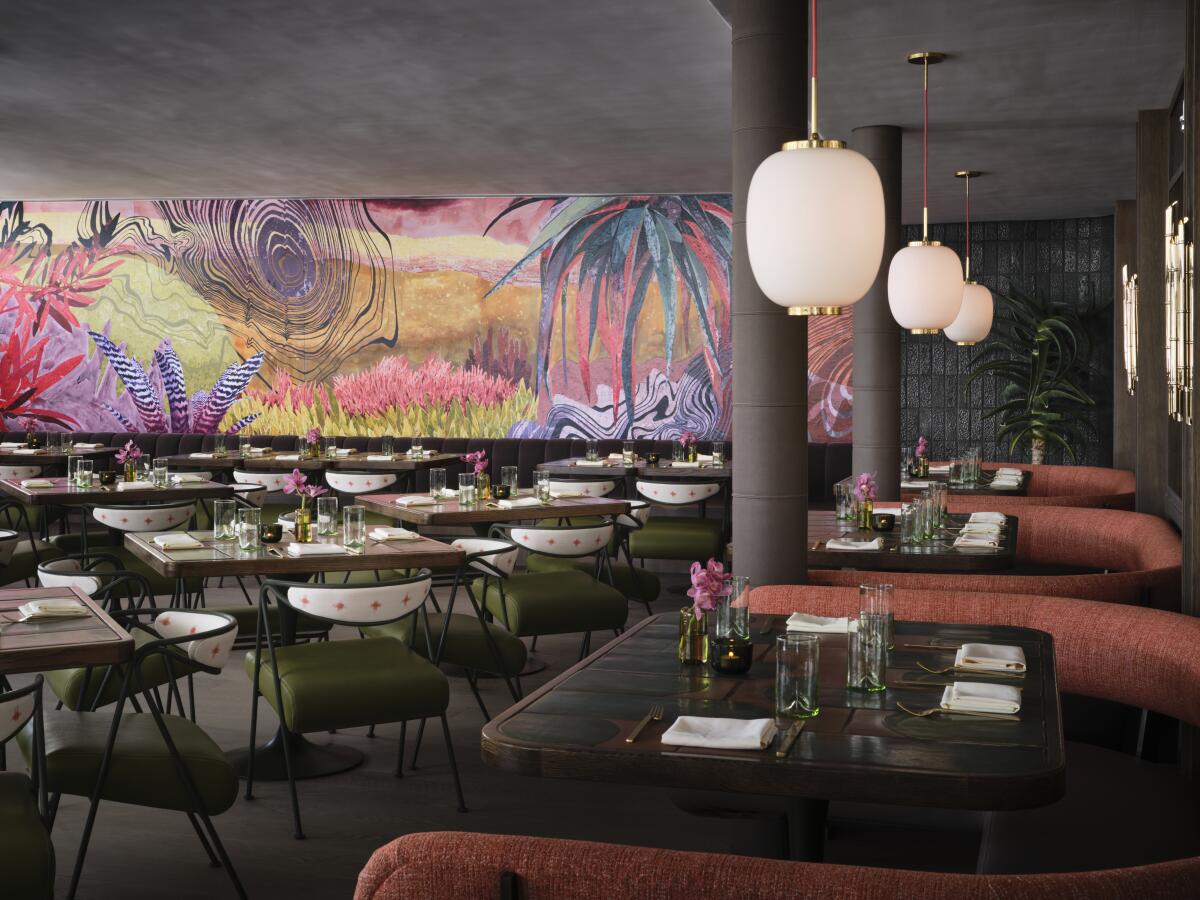 The main, 57-seat dining room at newly opened Paradisaea restauranht in Bird Rock, La Jolla.