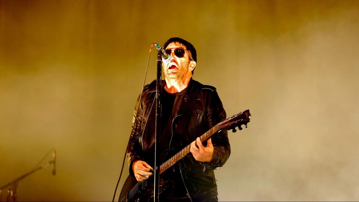 Trent Reznor of Nine Inch Nails performs Sunday during FYF Fest at Exposition Park.