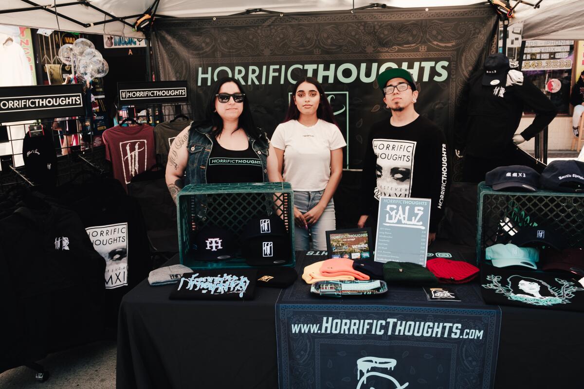 A vendor booth at the East End Block Party festival in Santa Ana in 2019.