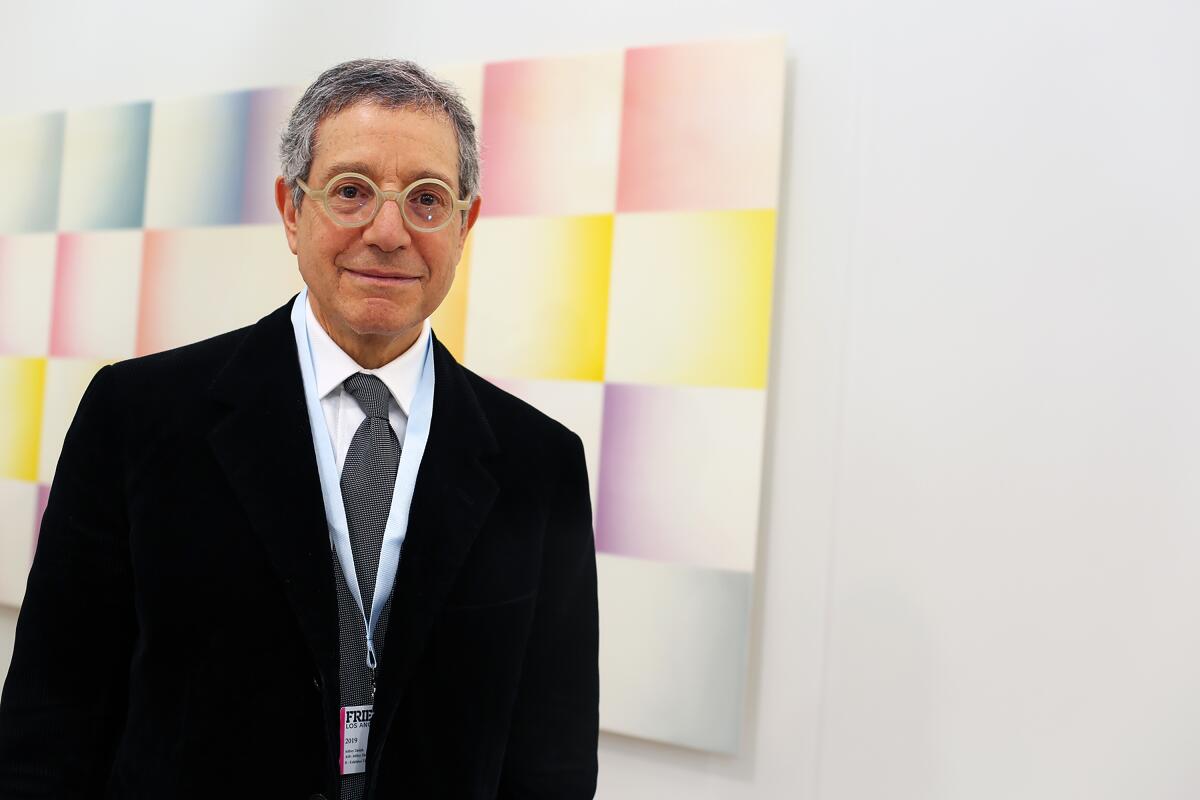 Jeffrey Deitch, a former chief of L.A.’s Museum of Contemporary Art and owner of a gallery in Hollywood, is shown at Frieze Los Angeles, a contemporary art fair at Paramount Pictures Studios, in February.