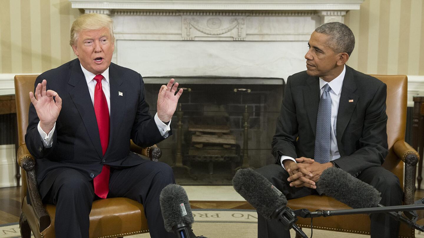 President-elect Donald Trump and President Obama