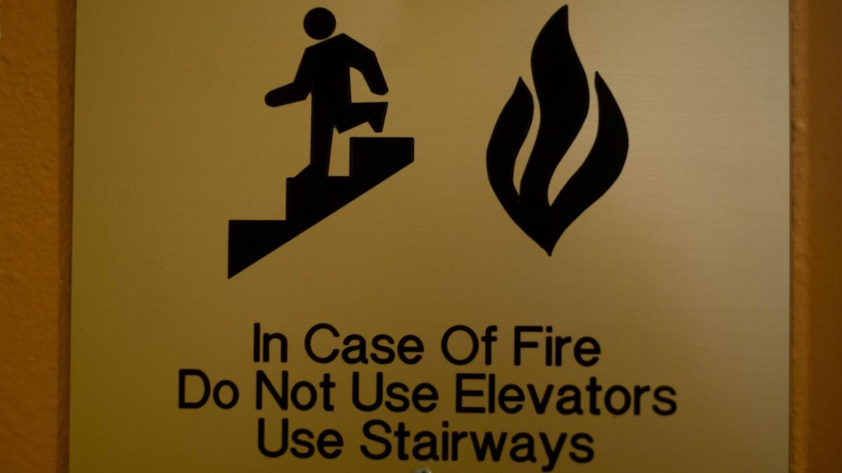 Plan ahead in case of a hotel fire.