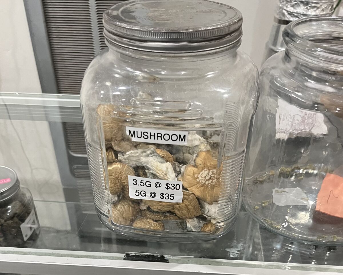 A cannabis dispensary in Los Angeles County openly sells psychedelic mushrooms earlier this month. 