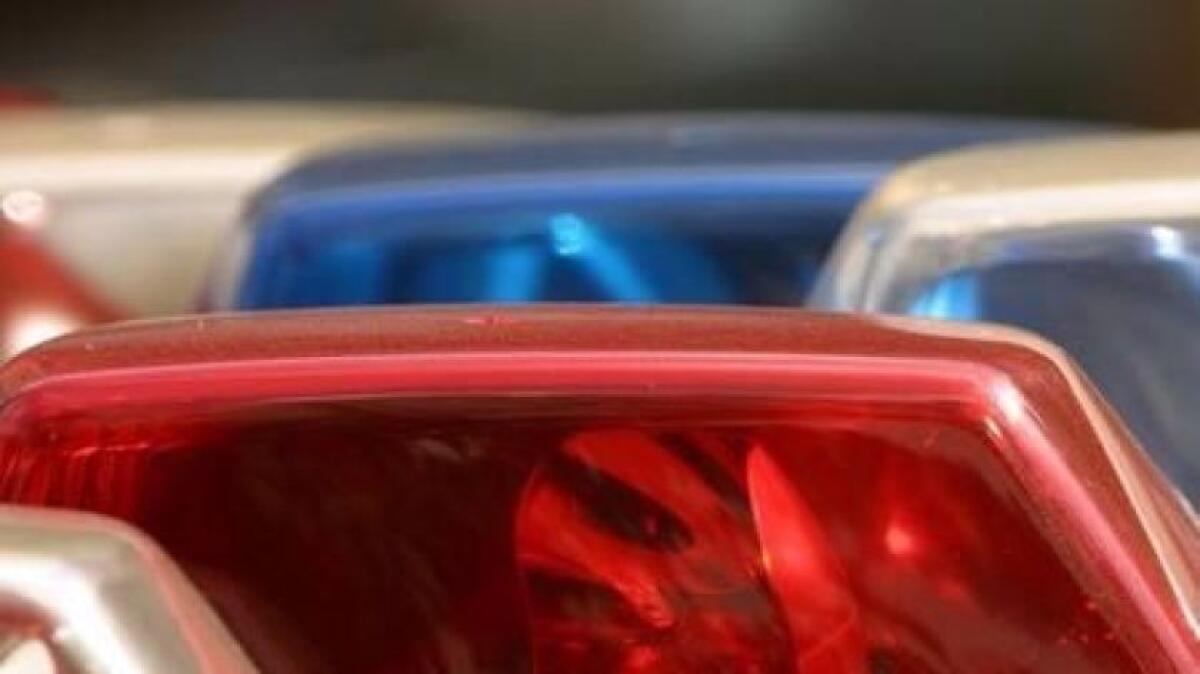 Lights on top of a police vehicle