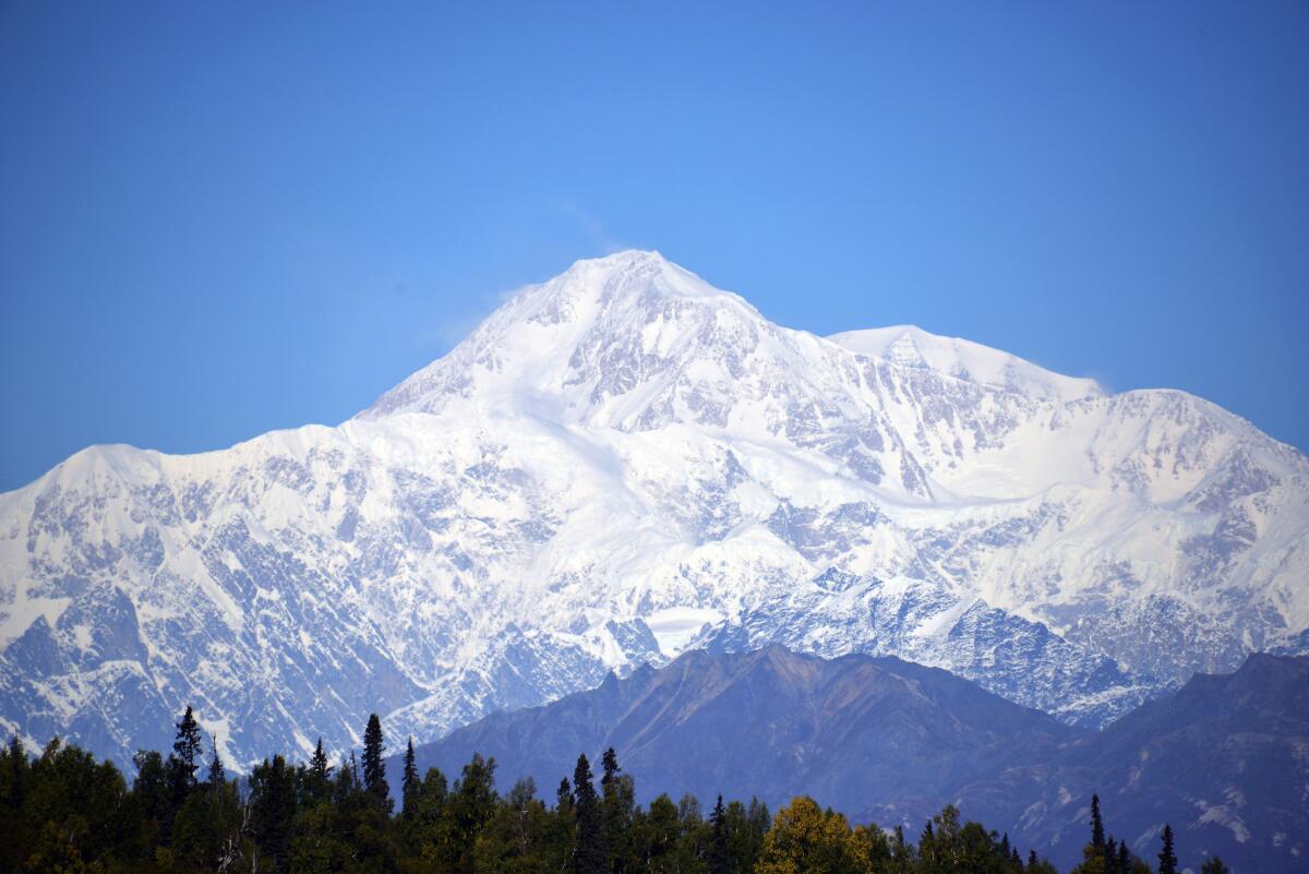 DENALI NATIONAL PARK, AK - SEPTEMBER 1: A view of Denali, formerly known as Mt. McKinley, on September 1, 2015 in Denali National Park, Alaska. According to the National Park Service, the summit elevation of Denali is 20,320 feet and is the highest mountain peak in North America. (Photo by Lance King/Getty Images) ** OUTS - ELSENT, FPG - OUTS * NM, PH, VA if sourced by CT, LA or MoD **