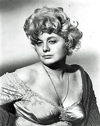 This handout picture from MGM shows Shelley Winters in character in the 1965 film "Patch of Blue" portraying a hateful, foul-mouthed mother who tries to keep her blind daughter, who is white, apart from the kind black man who has befriended her.