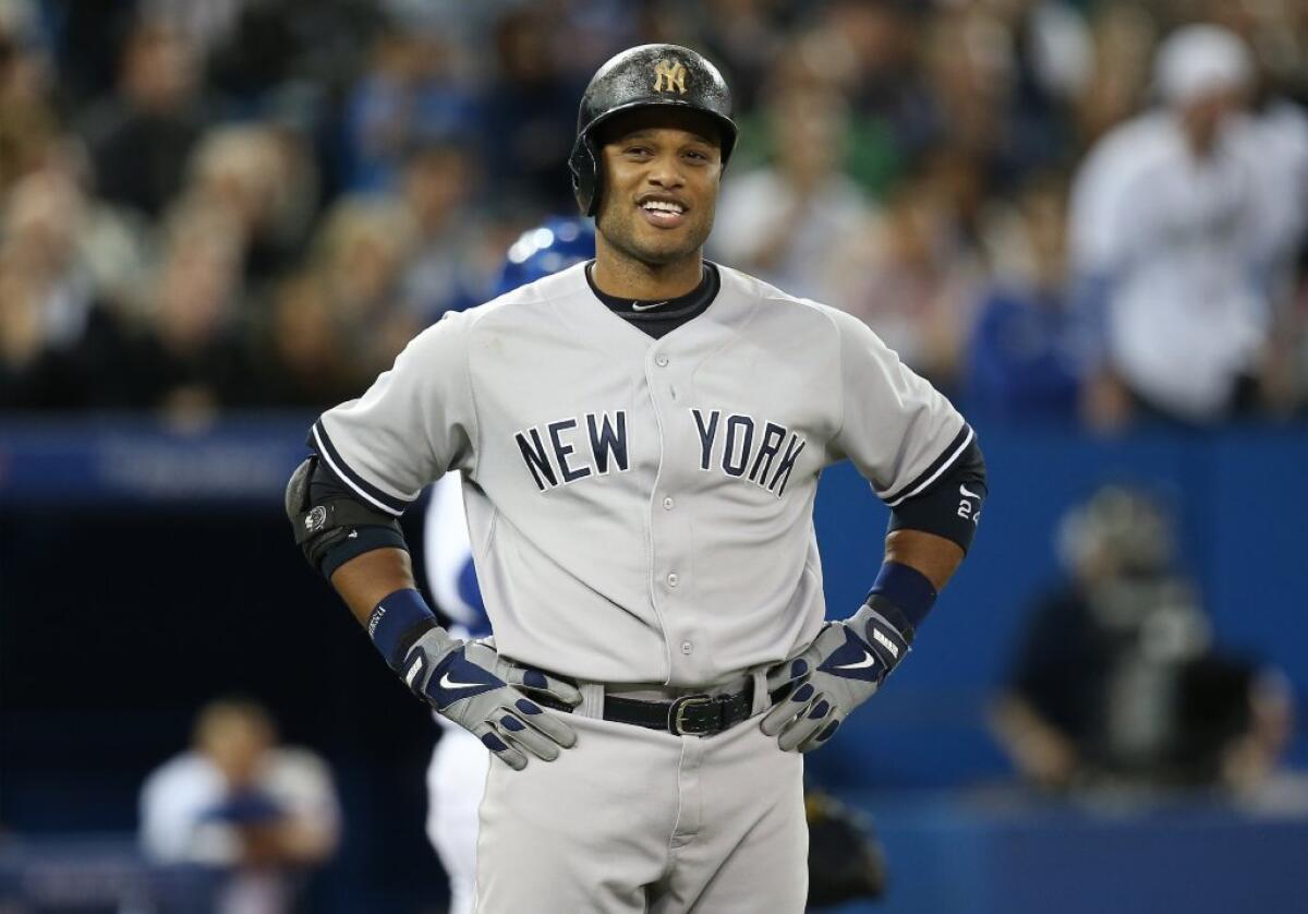 Robinson Cano in his now former team's uniform.