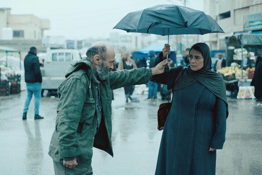 Salim Daw, left, and Hiam Abbass in the 2020 drama “Gaza Mon Amour.”