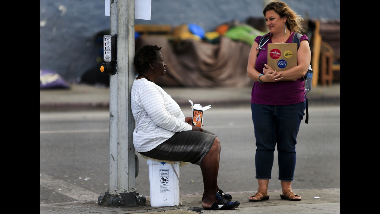 Dr. Susan Partovi makes her rounds on skid row in Downtown Los Angeles, caring for homeless patients and helping them with their medications.