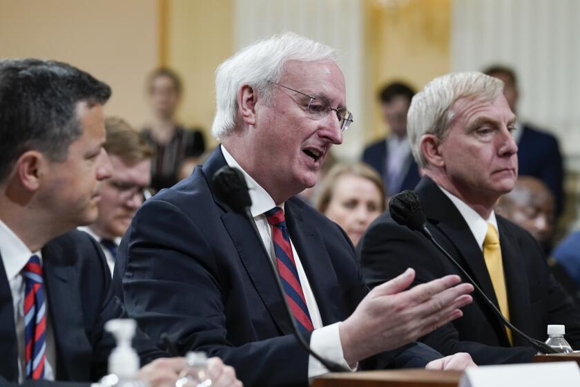 Jeffrey Rosen, former acting Attorney General testifies during the Jan, 6, 2021 insurrection hearing.