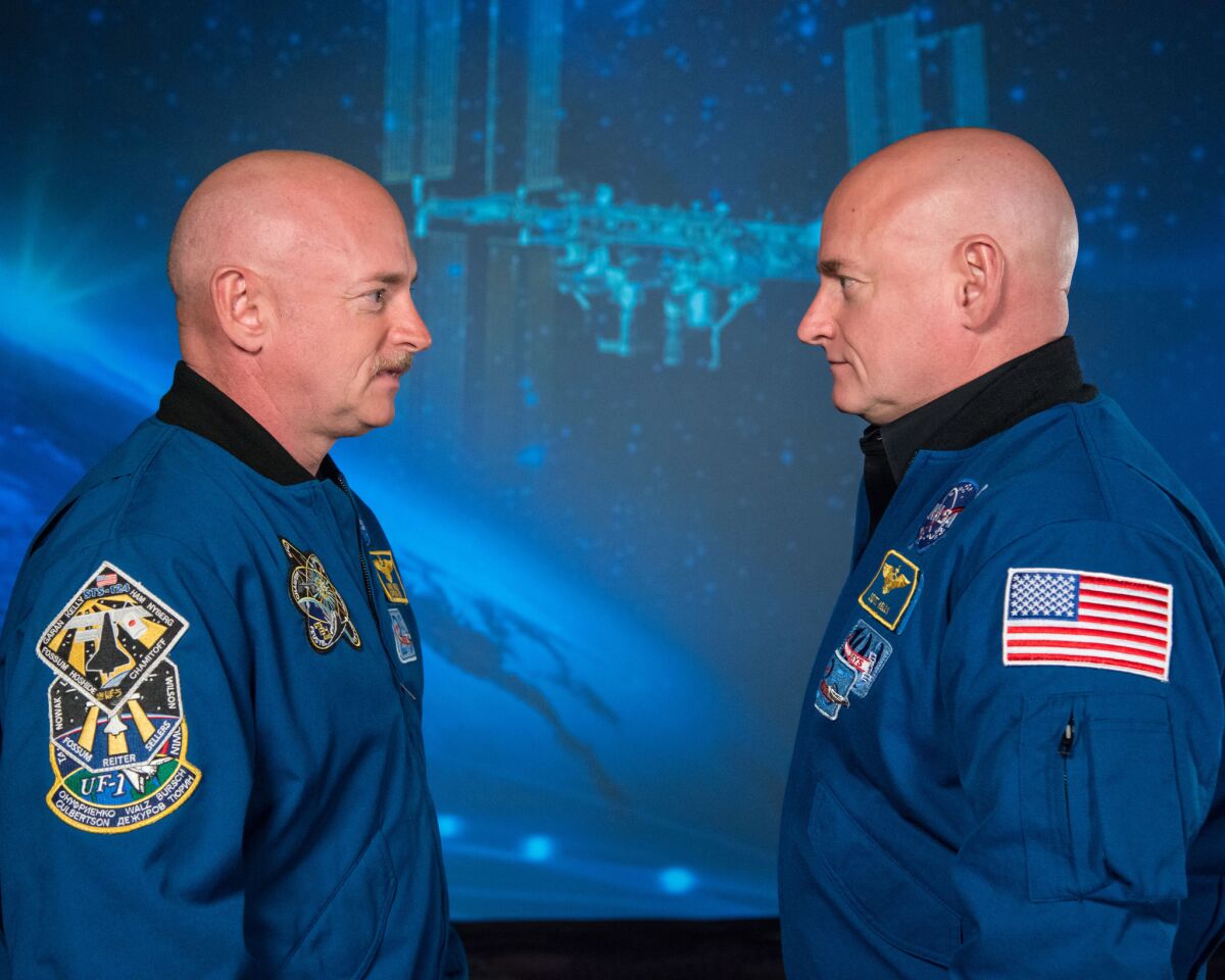 Identical twin astronauts Mark and Scott Kelly are taking part in an unusual experiment to study the health effects of living in space.