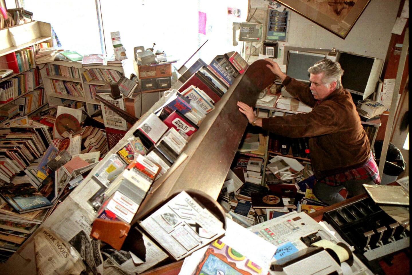 Dave Dutton found chaos at his Dutton's Books in North Hollywood.