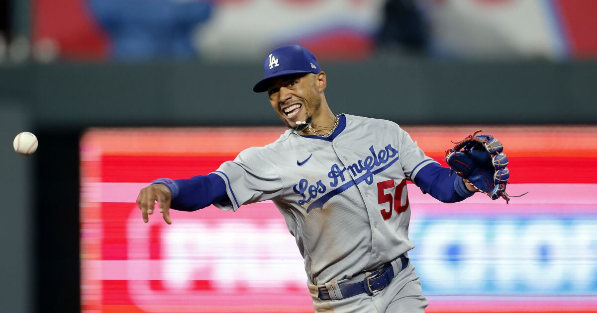 Miguel Vargas’ nose dive prompts Dodgers to start Mookie Betts in the infield