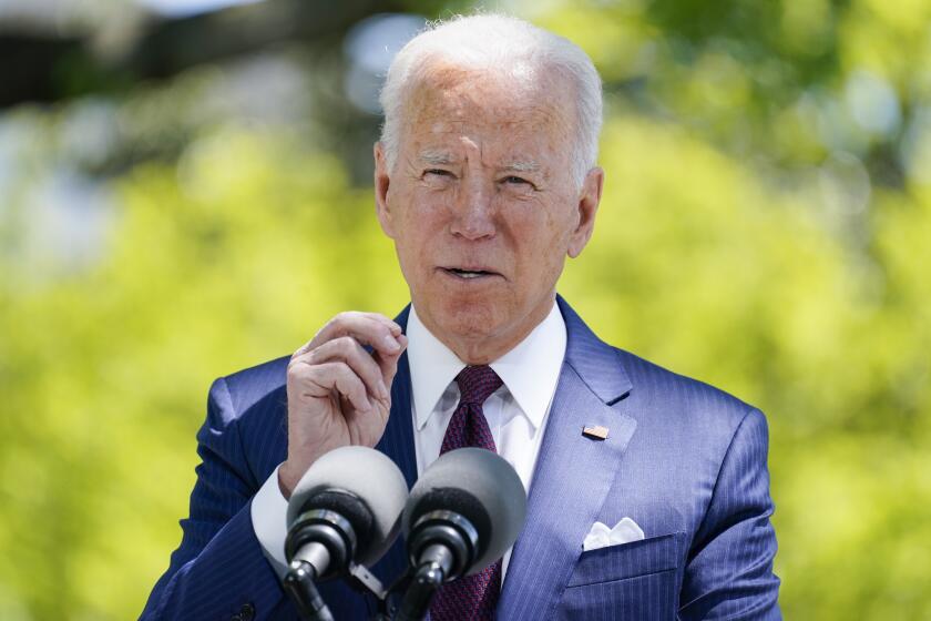 President Joe Biden speaks about COVID-19, on the North Lawn of the White House, Tuesday, April 27, 2021, in Washington. (AP Photo/Evan Vucci)