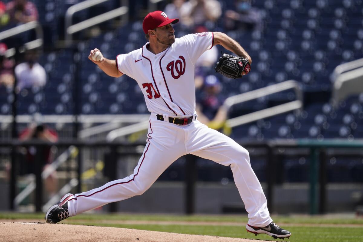 Scherzer leads Nats over Miami, heads to join wife for birth - The San  Diego Union-Tribune