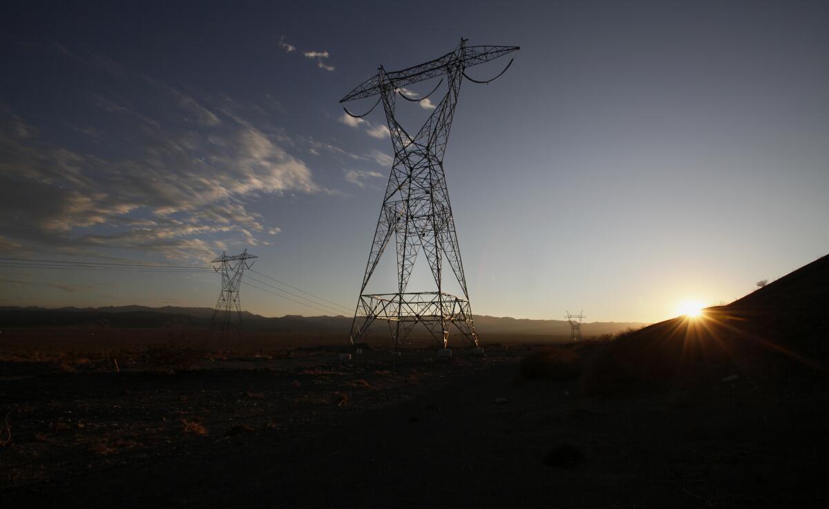 Power lines near Plaster City.