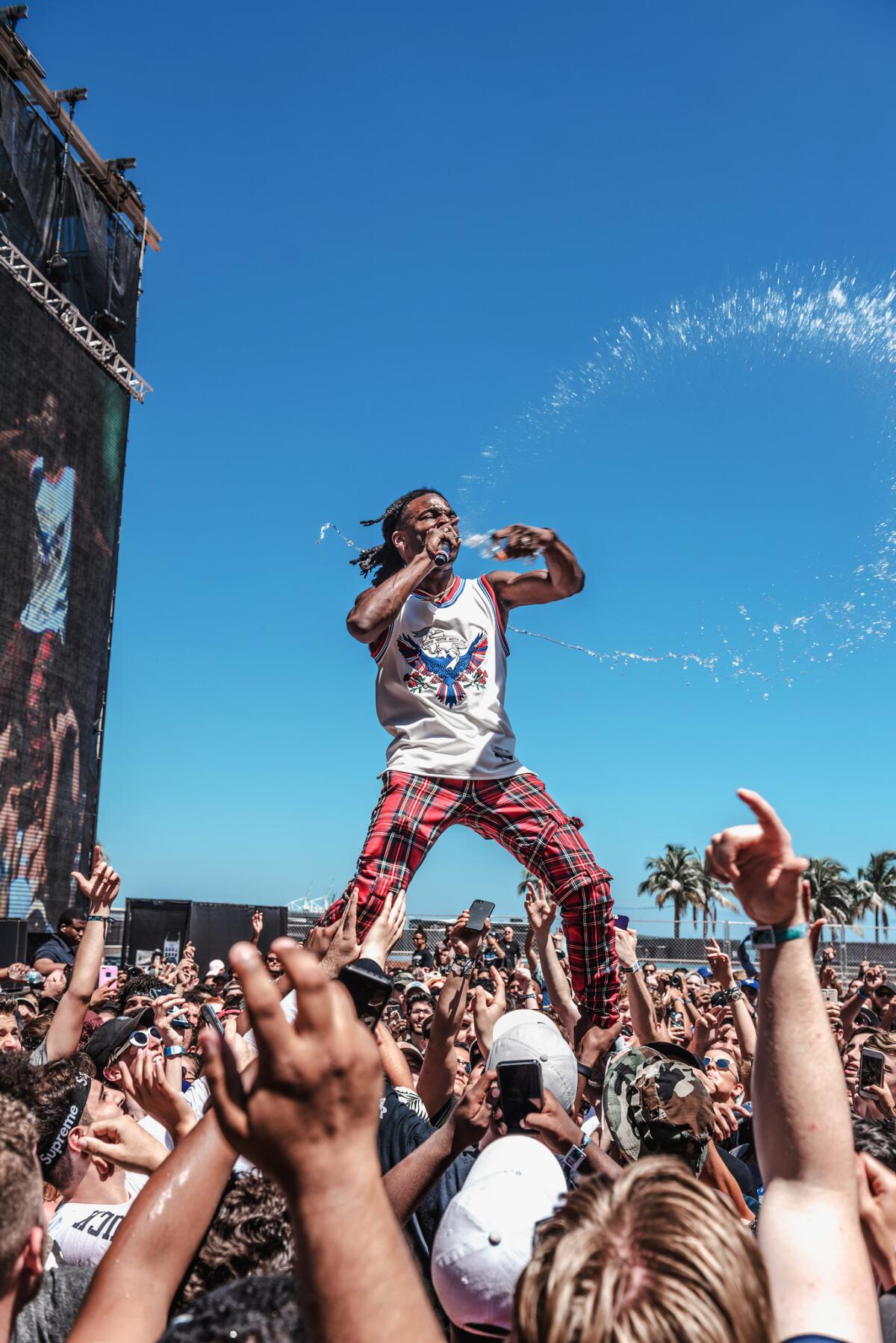 Jazz Cartier in performance at the Miami Rolling Loud festival.