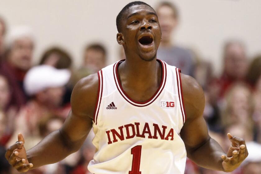 Indiana's Noah Vonleh was among the potential draft picks to work out with the Lakers on Wednesday.
