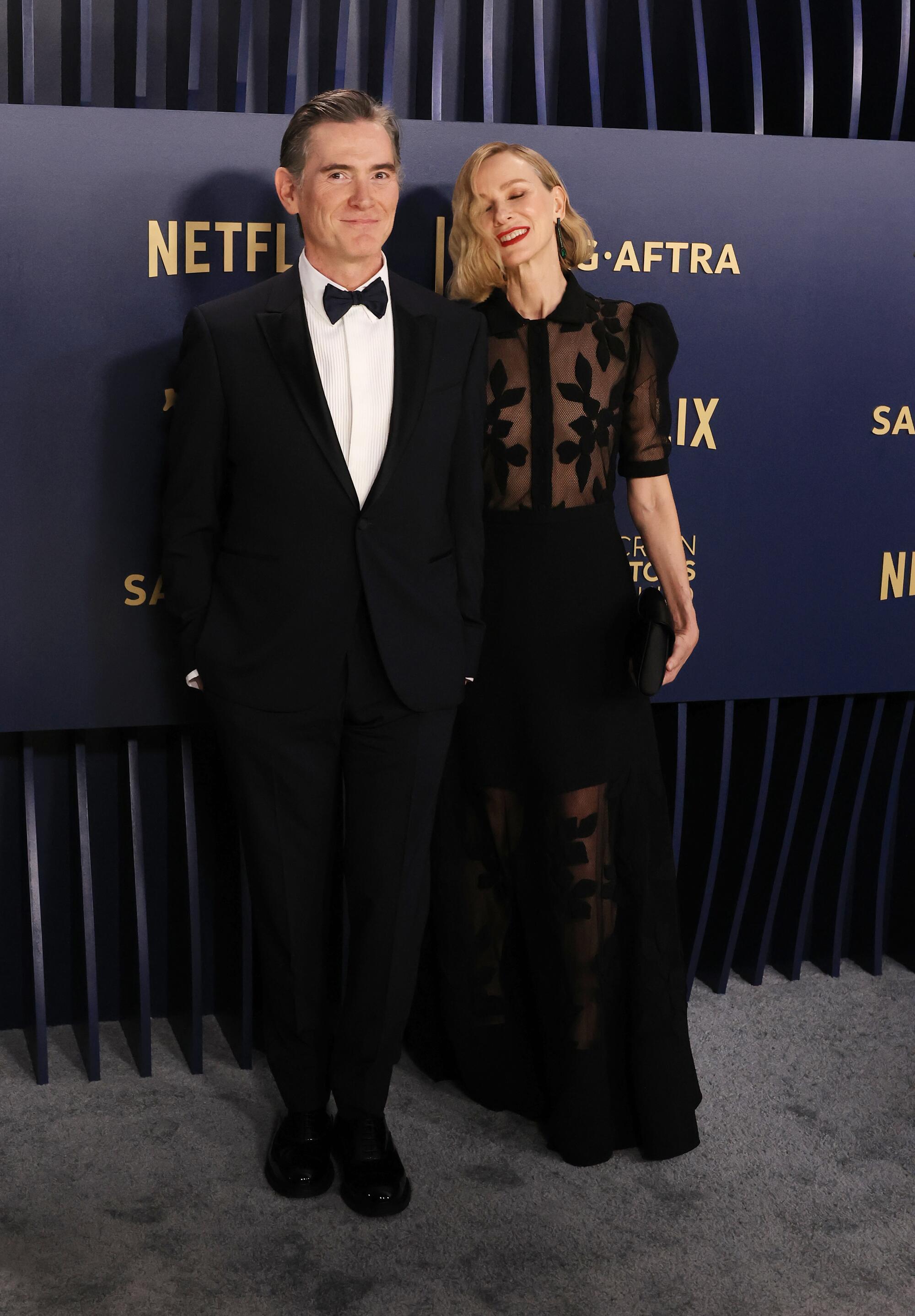 Billy Crudup and Naomi Watts pose at the SAG Awards.