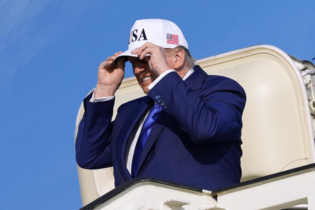 President Trump exiting Air Force One
