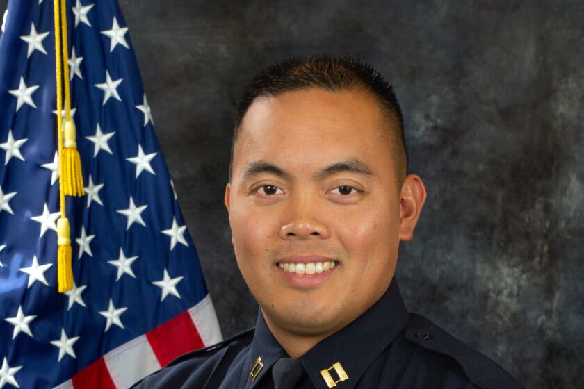 San Diego Police Capt. Erwin Manansala says he's glad to return to the department's Northern Division.