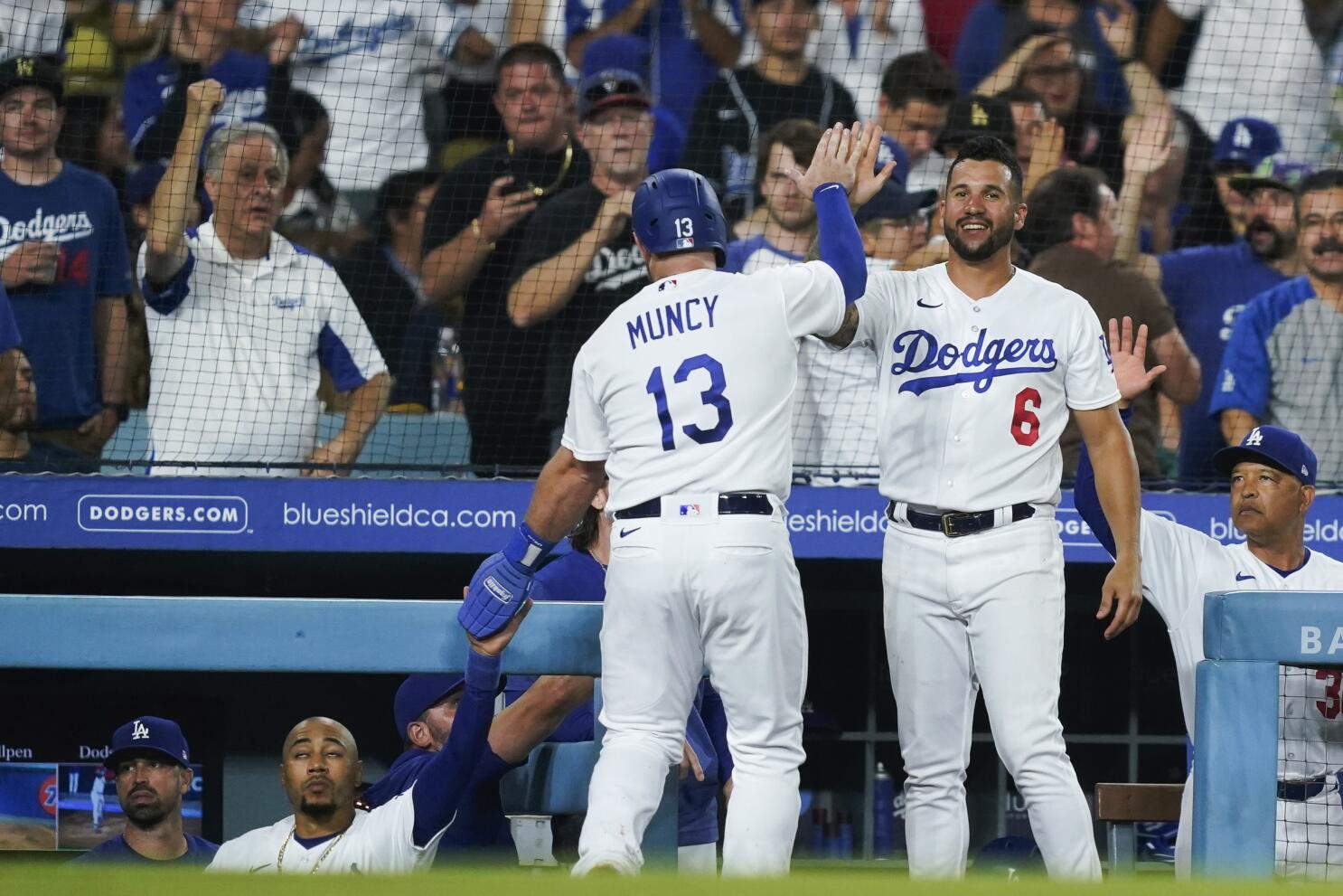 Dodgers win 9th in a row with 6-2 victory over Brewers in matchup of NL  division leaders - The San Diego Union-Tribune