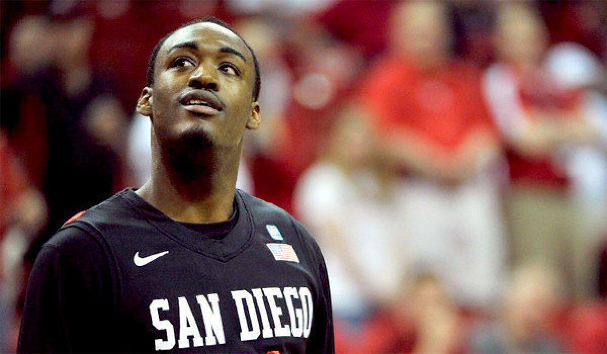 Jamaal Franklin prepares for an NCAA tournament game while at San Diego State.