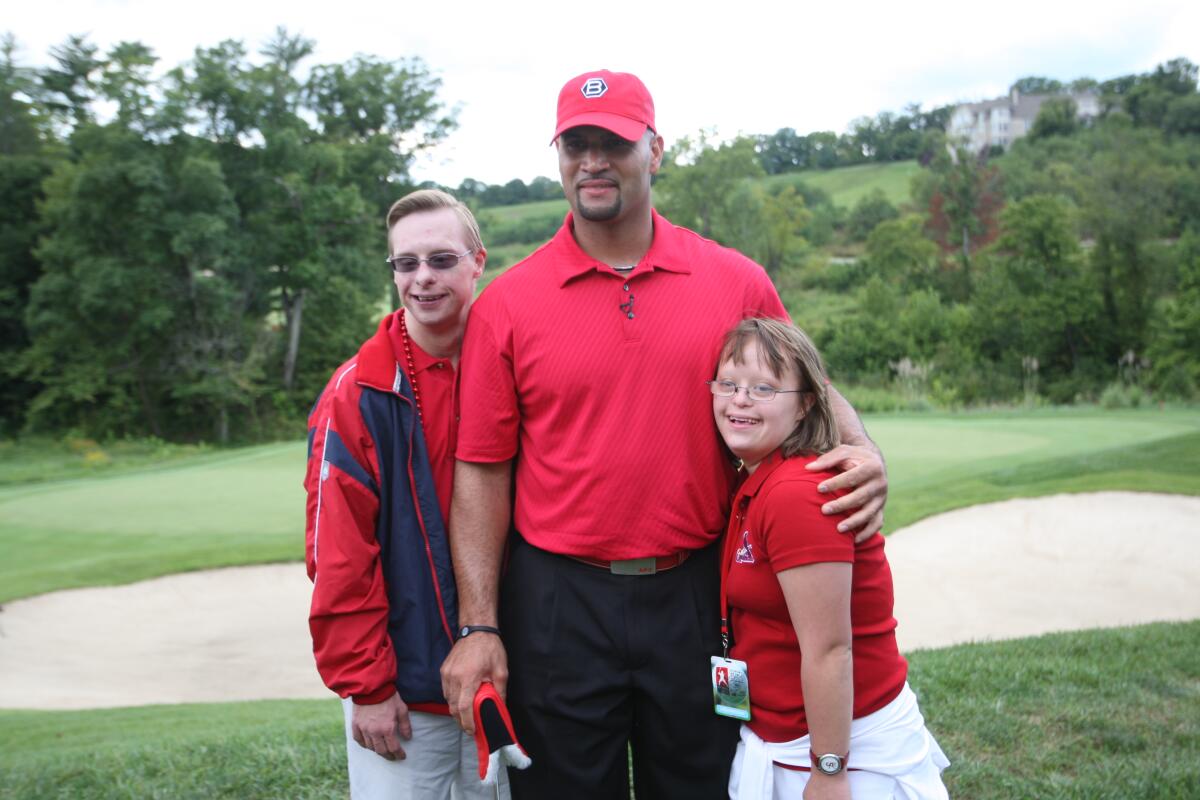 Albert Pujols at a golf charity event for his Pujols Family Foundation.