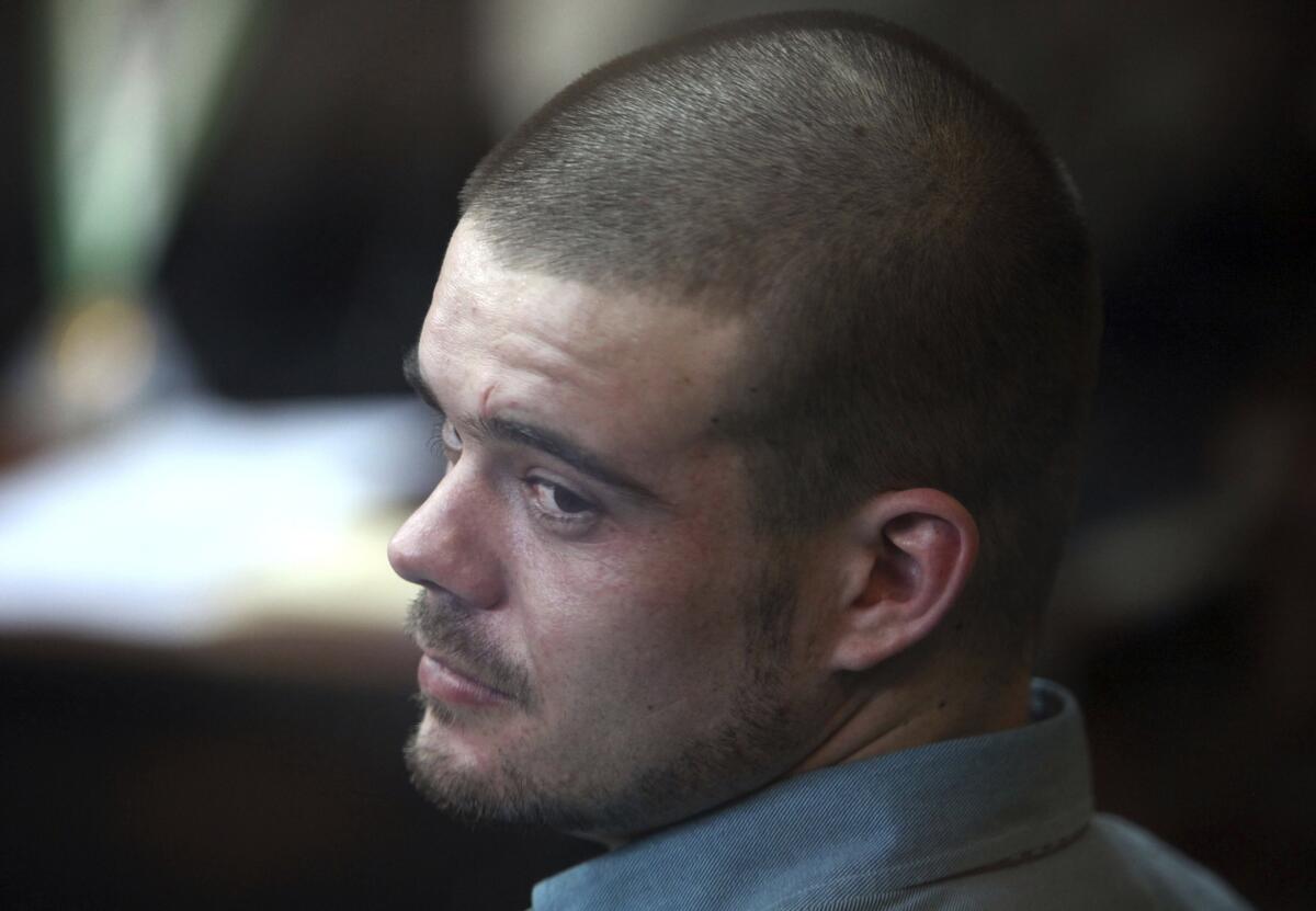 Joran van der Sloot, suspect in Natalee Holloway's disappearance, sits in court.