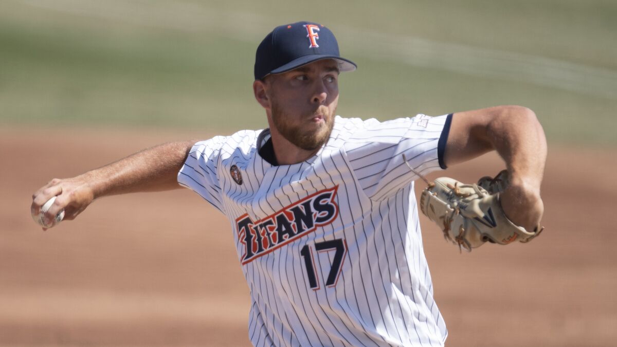 Michael Knorr, pictured in 2021, struggled at Cal State Fullerton but transferred to Coastal Carolina for the 2022 season.